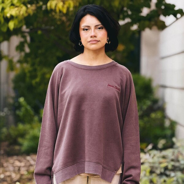 Chicka-D Women's Iowa State Brown French Terry Crewneck Sweatshirt
